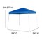 Emma and Oliver Tamar 10'x10' Weather Resistant, UV Coated Pop Up Canopy Tent with Reinforced Corners, Height Adjustable Frame and Carry Bag